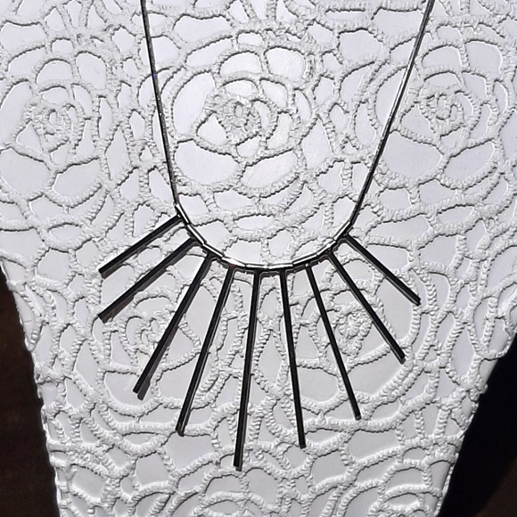 Silver Statement Necklace - Picture 3 of 5